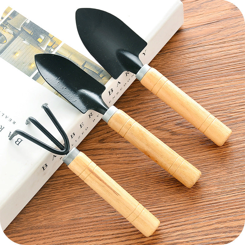 Eco-Friendly Gardening Tool Set - Durable Metal & Wood Hand Tools