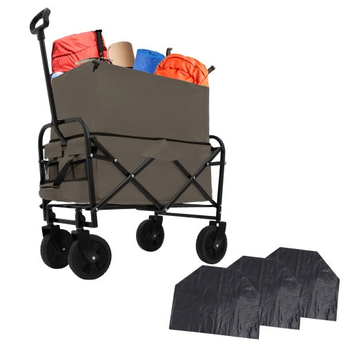 Collapsible Utility Wagon - Durable Folding Cart for Easy Storage