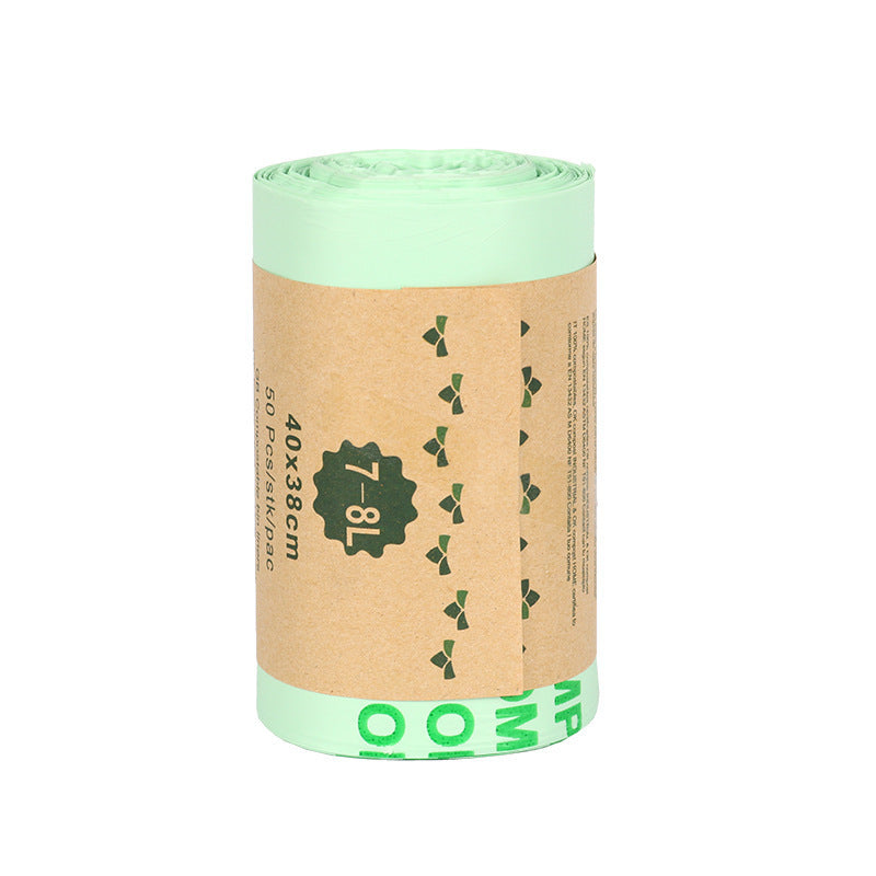 Eco-Friendly Biodegradable Trash Bags - Light Green, Plastic-Free Packaging