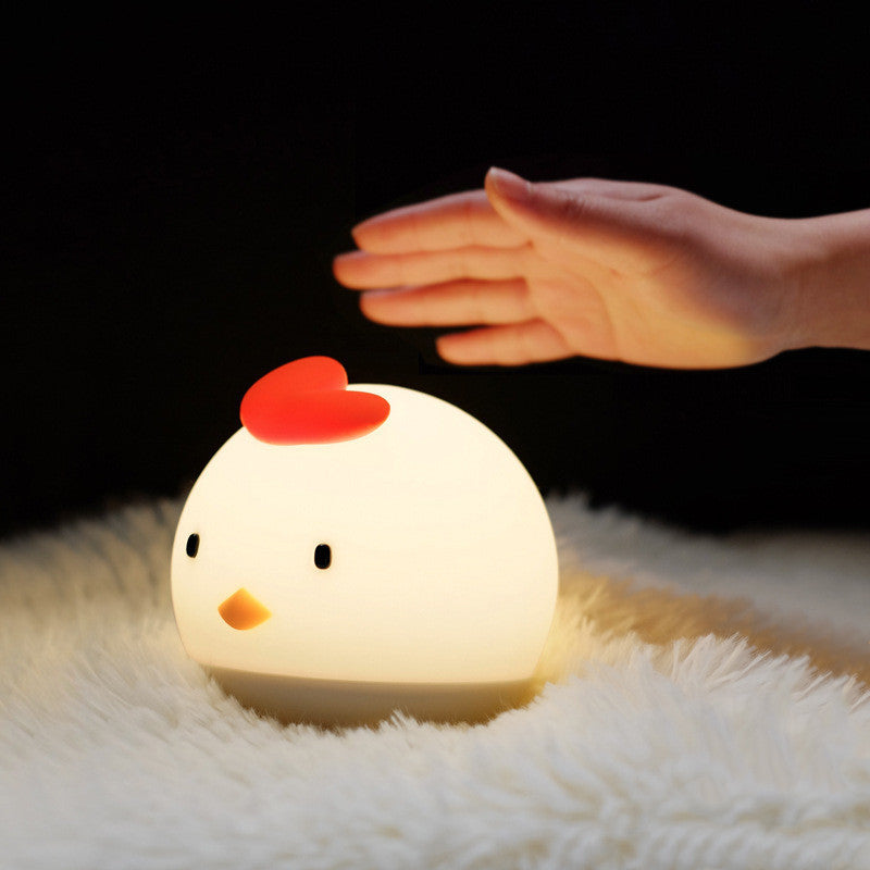 Chick-Shaped LED Night Light - Portable, Rechargeable, Eco-Friendly