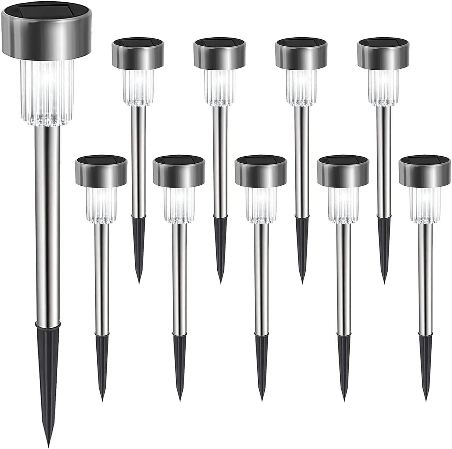 Solar-Powered Stainless Steel Garden Light - Eco-Friendly Outdoor Lighting
