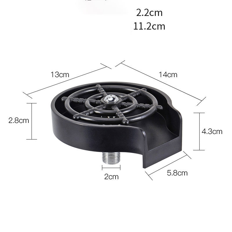 Quick Cup Wash ABS Bar Washer - Water-Saving Circular Spray