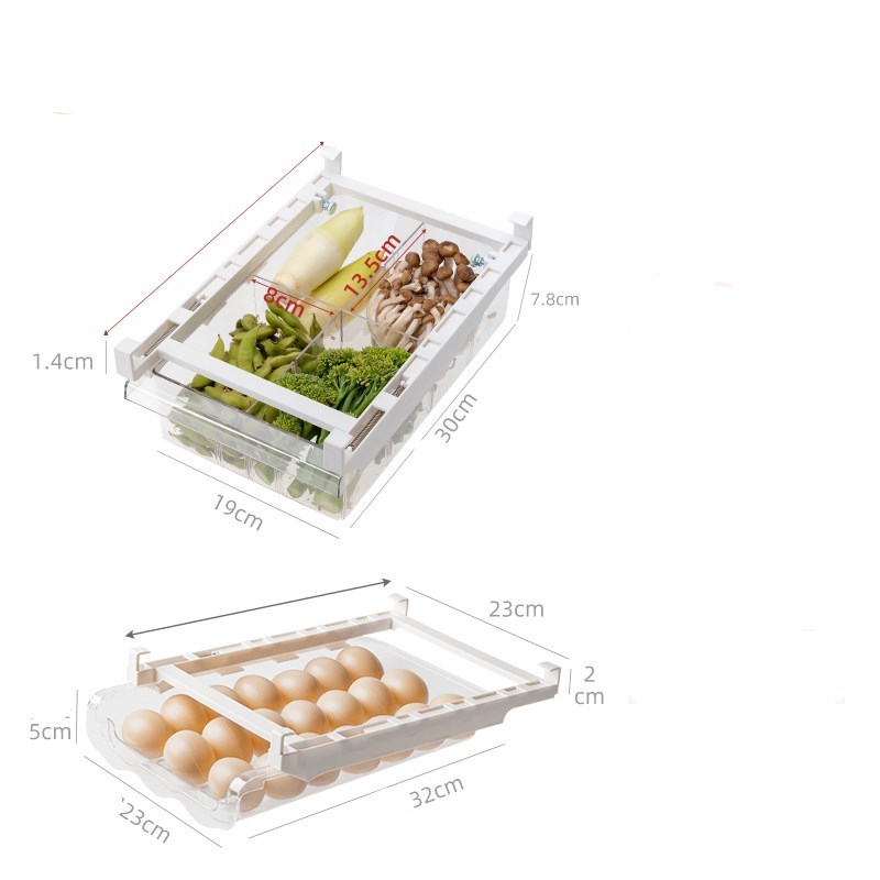 Transparent Egg Storage Tray for Refrigerator Organization