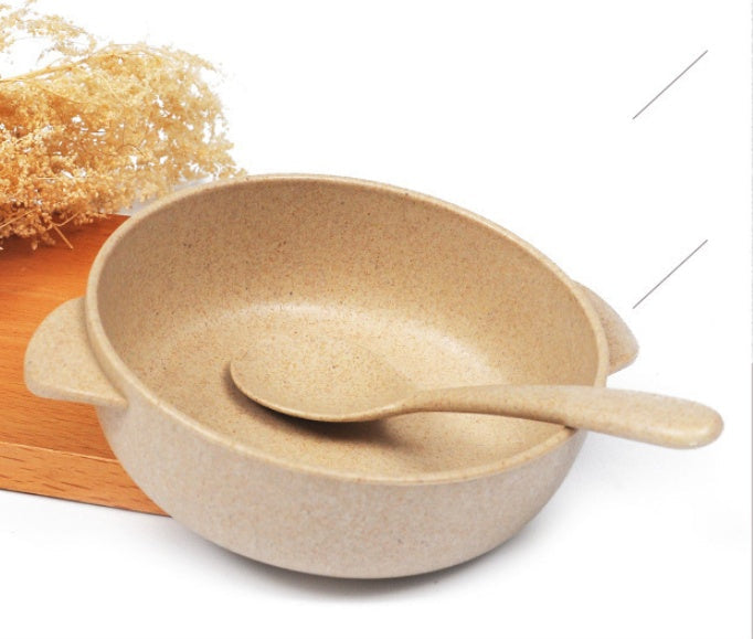 Eco-Friendly Biodegradable Bowl and Spoon Set - Sustainable Dining Essentials