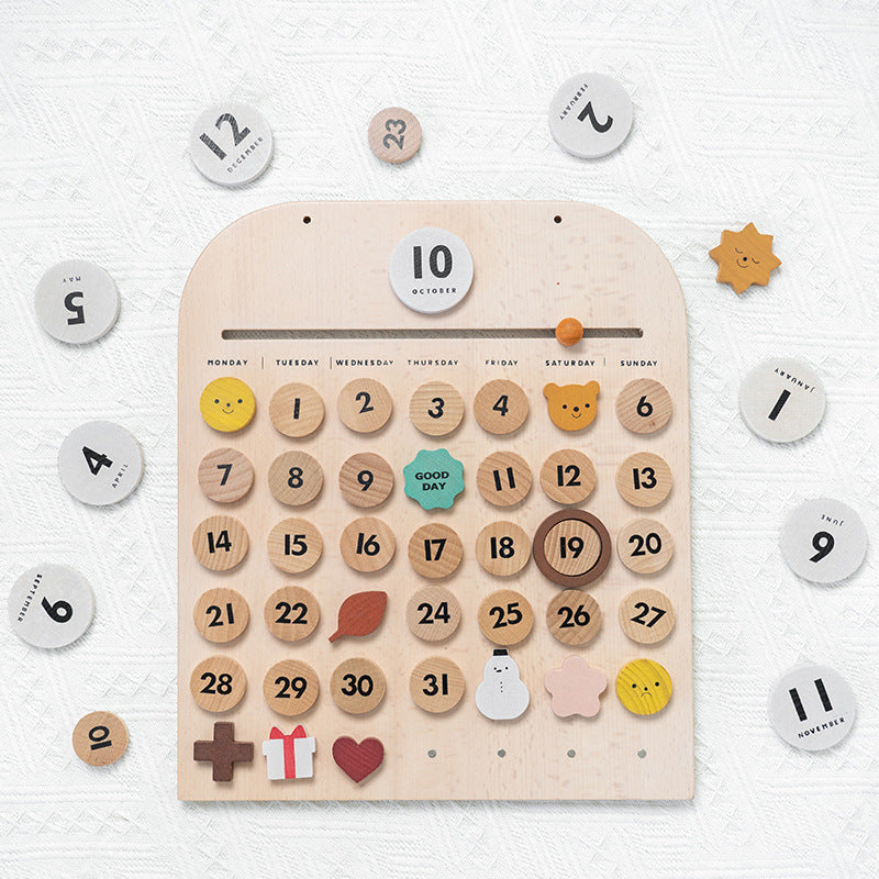 Eco-Friendly Perpetual Wooden Calendar - Sustainable Home Décor