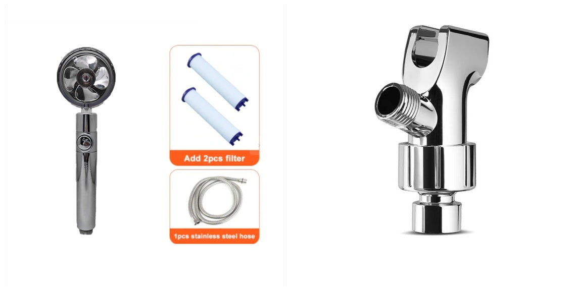 Water-Saving Handheld Shower Head with 360° Rotation and Adjustable Angles