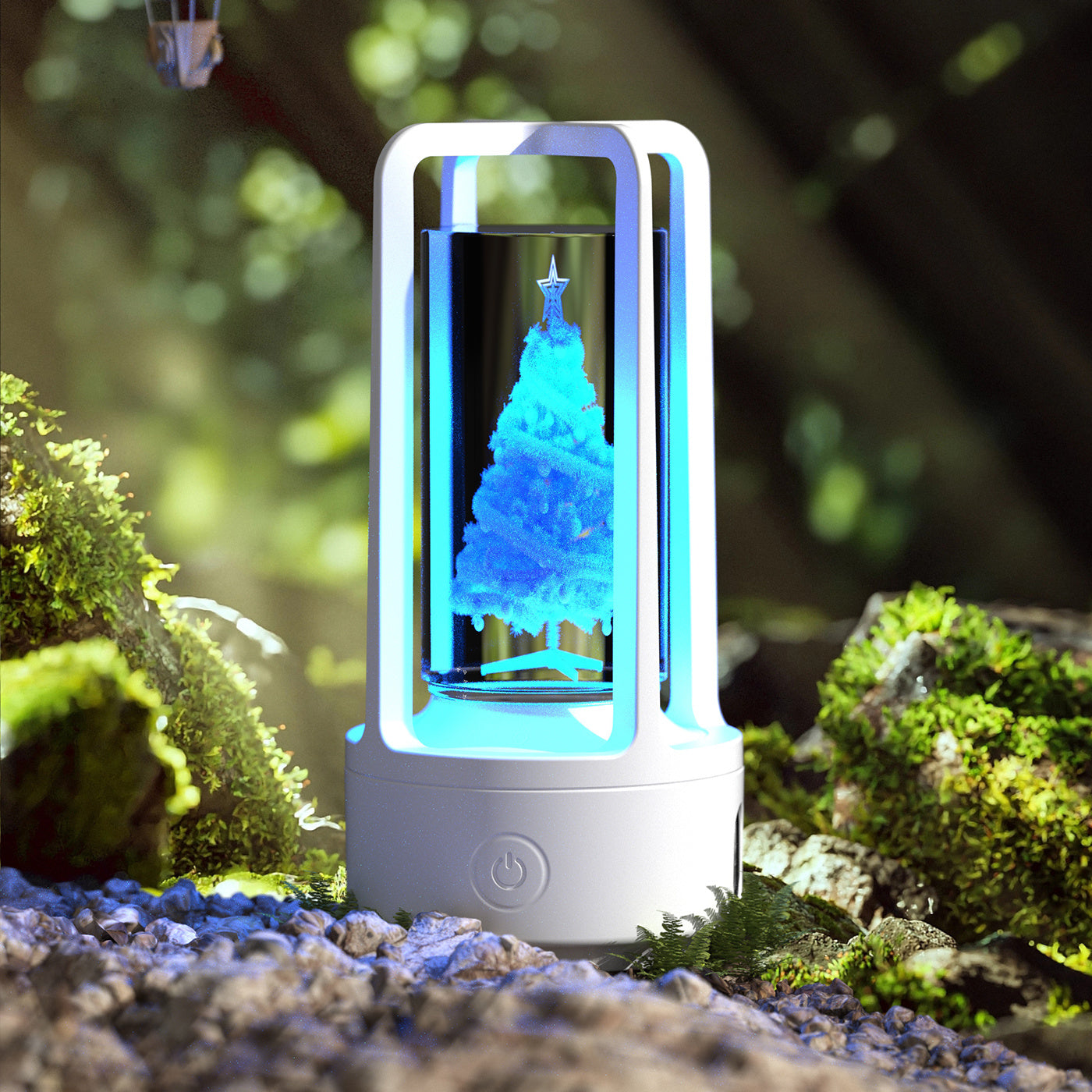 Carved Crystal Lamp - Ambient Decorative Lighting for Wellness