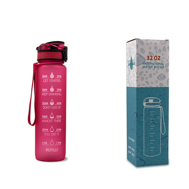Gradient BPA-Free Water Bottle with Time Markers