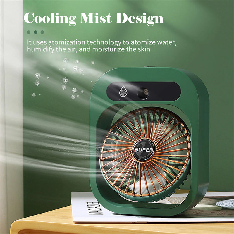 Portable Misting Air Cooler - Energy-Efficient Tabletop Cooling Device