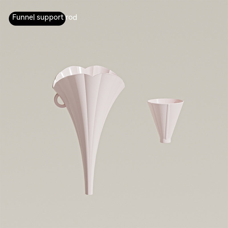 Collapsible Flower-Shaped Silicone Kitchen Funnel - Eco-Friendly & Space-Saving