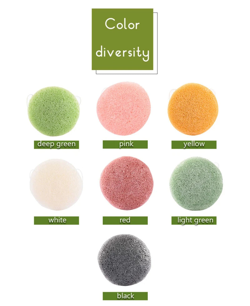 Natural Konjac Face Puff - Biodegradable Facial Cleansing Sponge