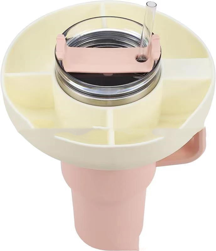 Circular Snack and Drink Holder - Eco-Friendly Multi-Compartment Organizer