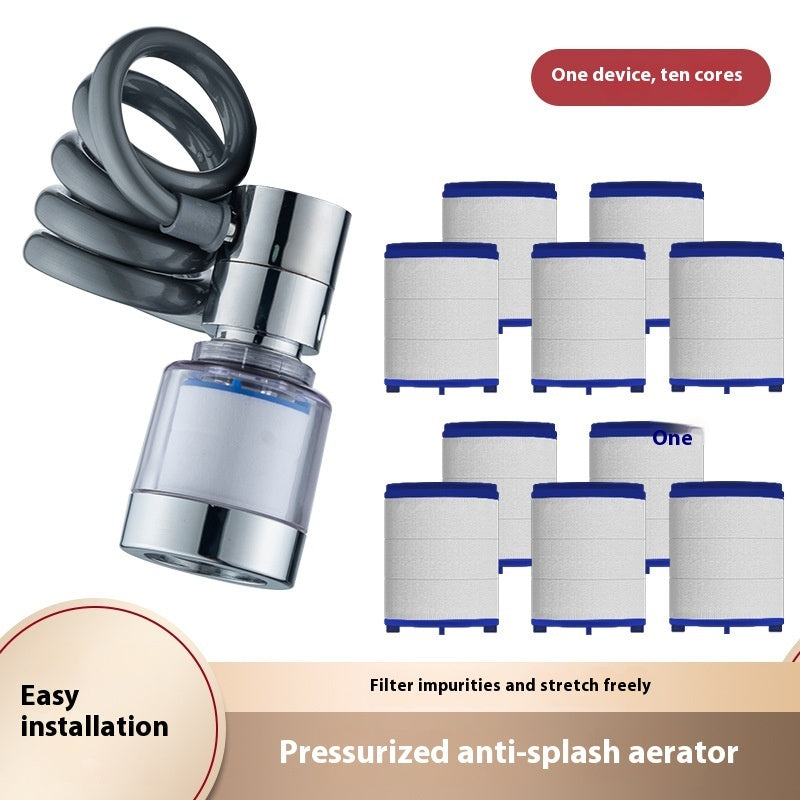 Water-Saving Telescopic Hose with Chrome Faucet Attachment