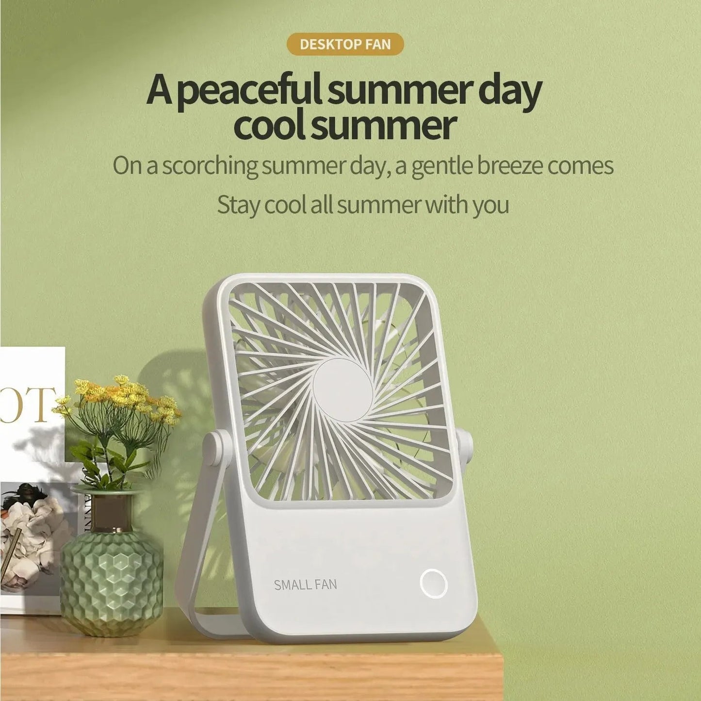 Portable Energy-Efficient Desk Fan for Personal Cooling