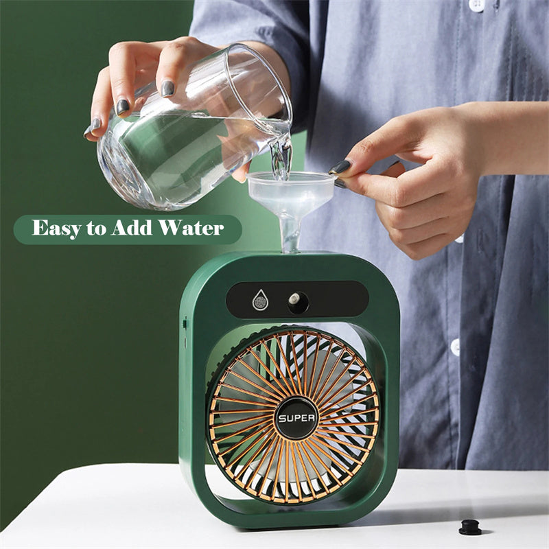 Portable Misting Air Cooler - Energy-Efficient Tabletop Cooling Device