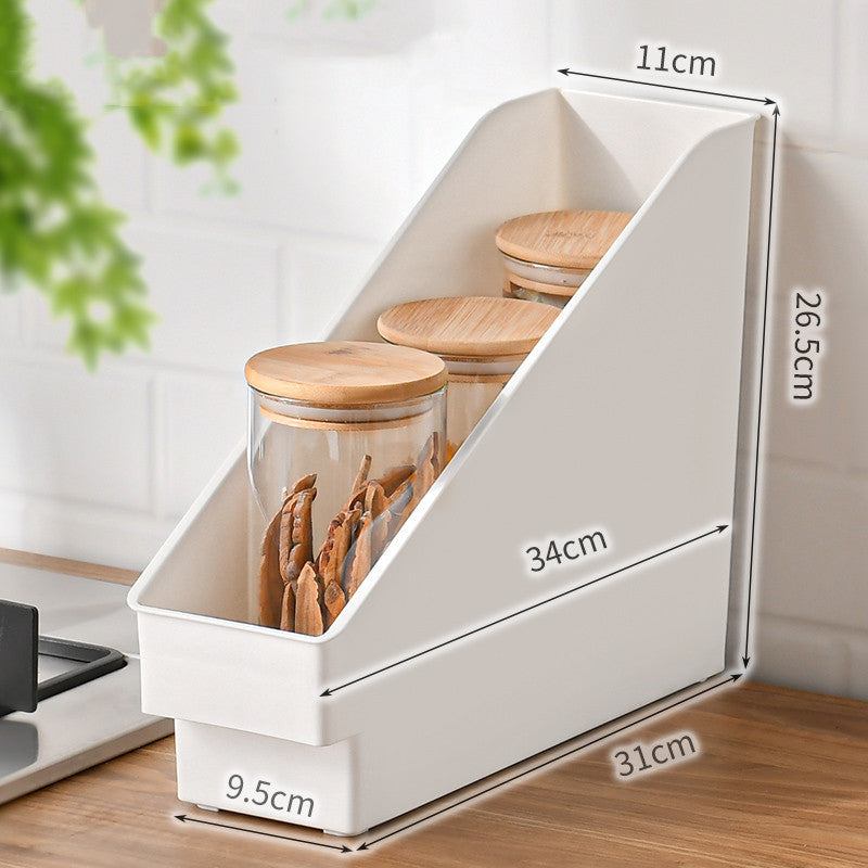 Durable White Rectangular Storage Bins with Handles for Home Organization