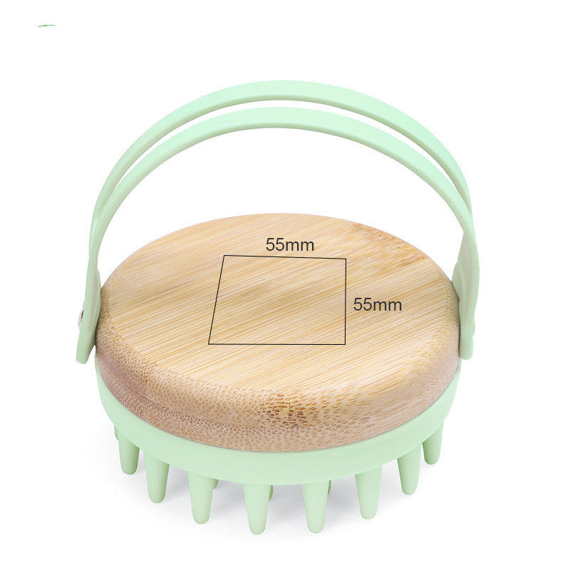 Eco-Friendly Bamboo Scalp Massager Brush for Relaxation and Wellness