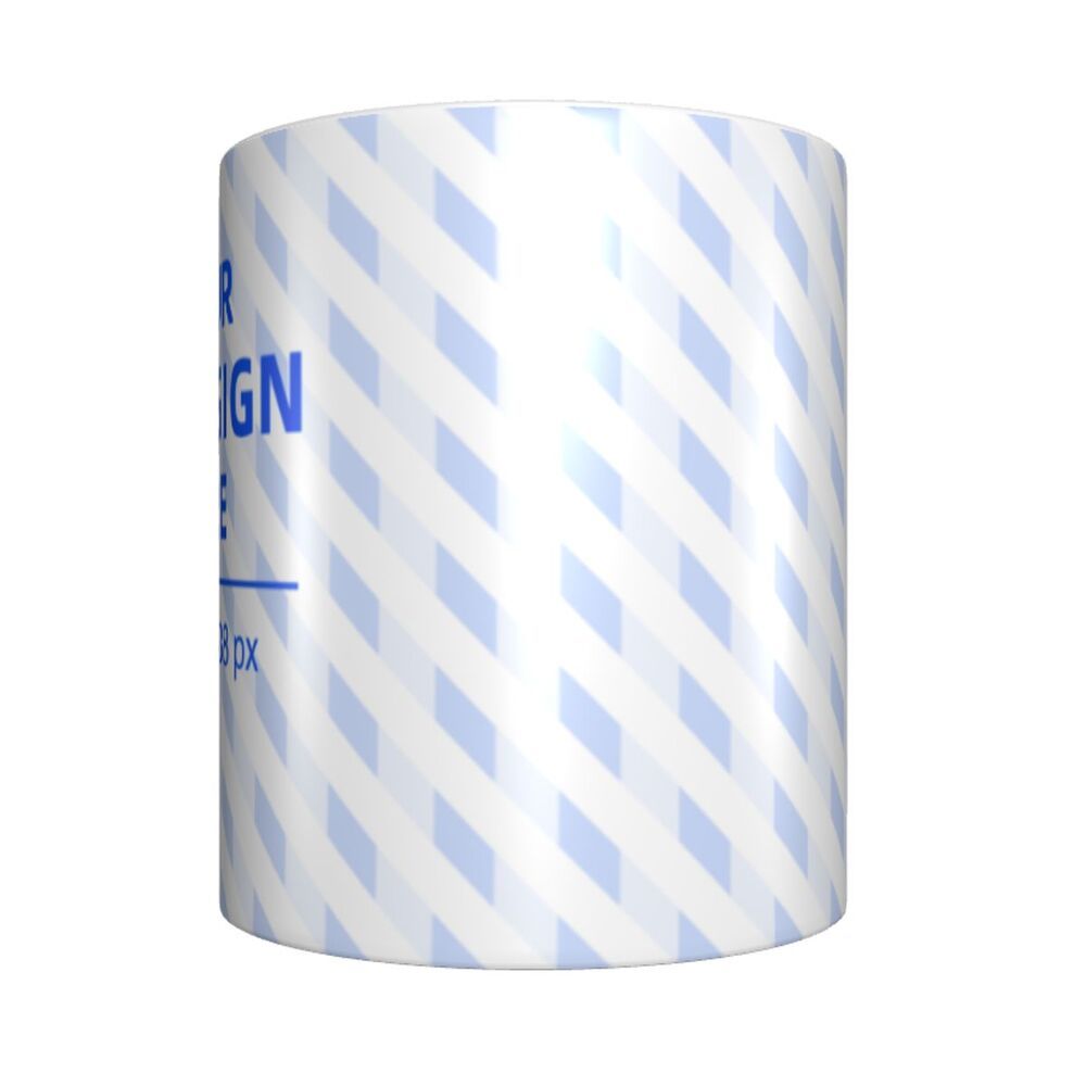 Eco-Friendly Ceramic Mug with Blue Stripes - Sustainable & Reusable