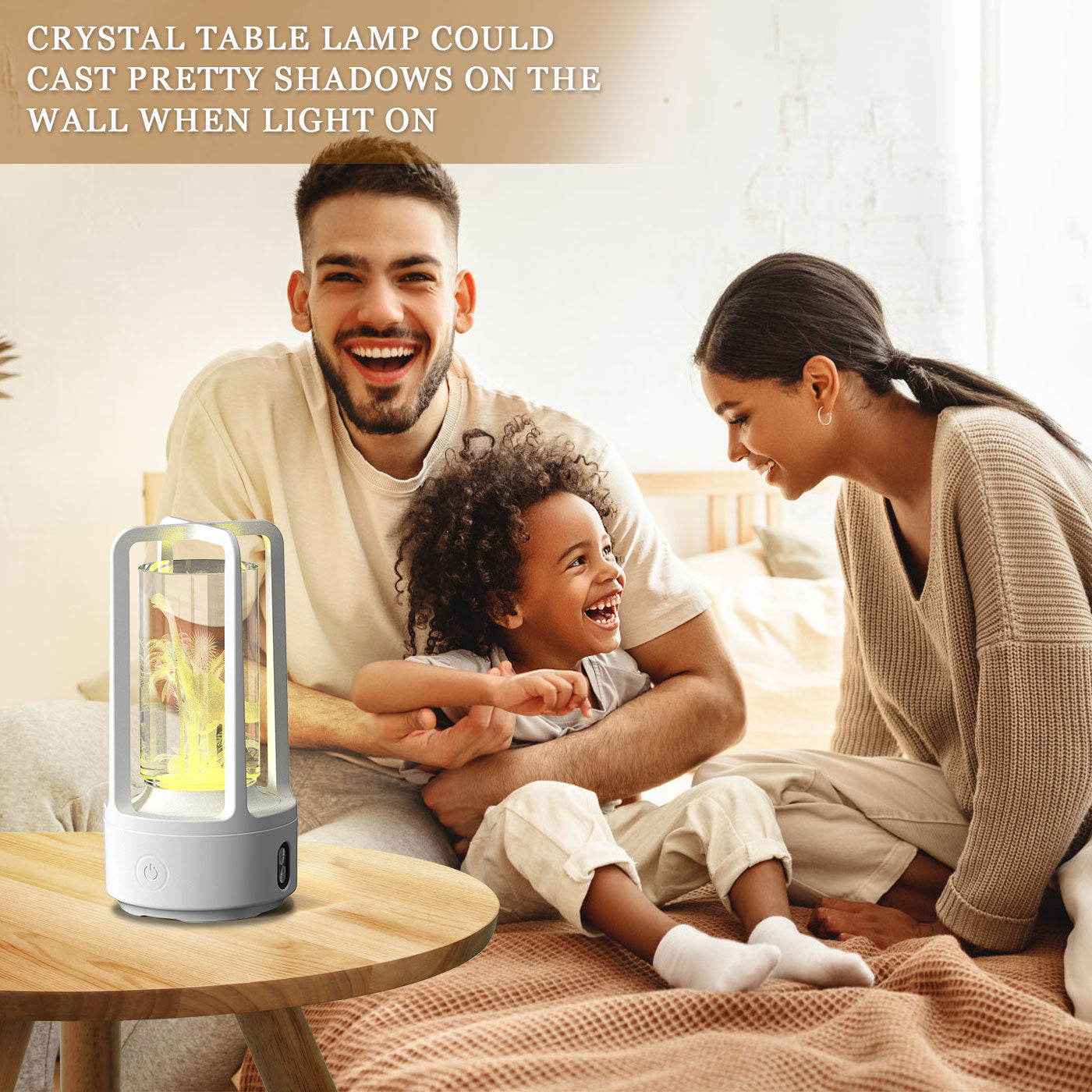 Carved Crystal Lamp - Ambient Decorative Lighting for Wellness