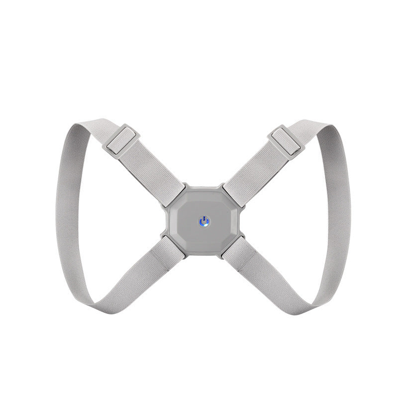 Light Gray Adjustable Posture Corrector for Better Back Support