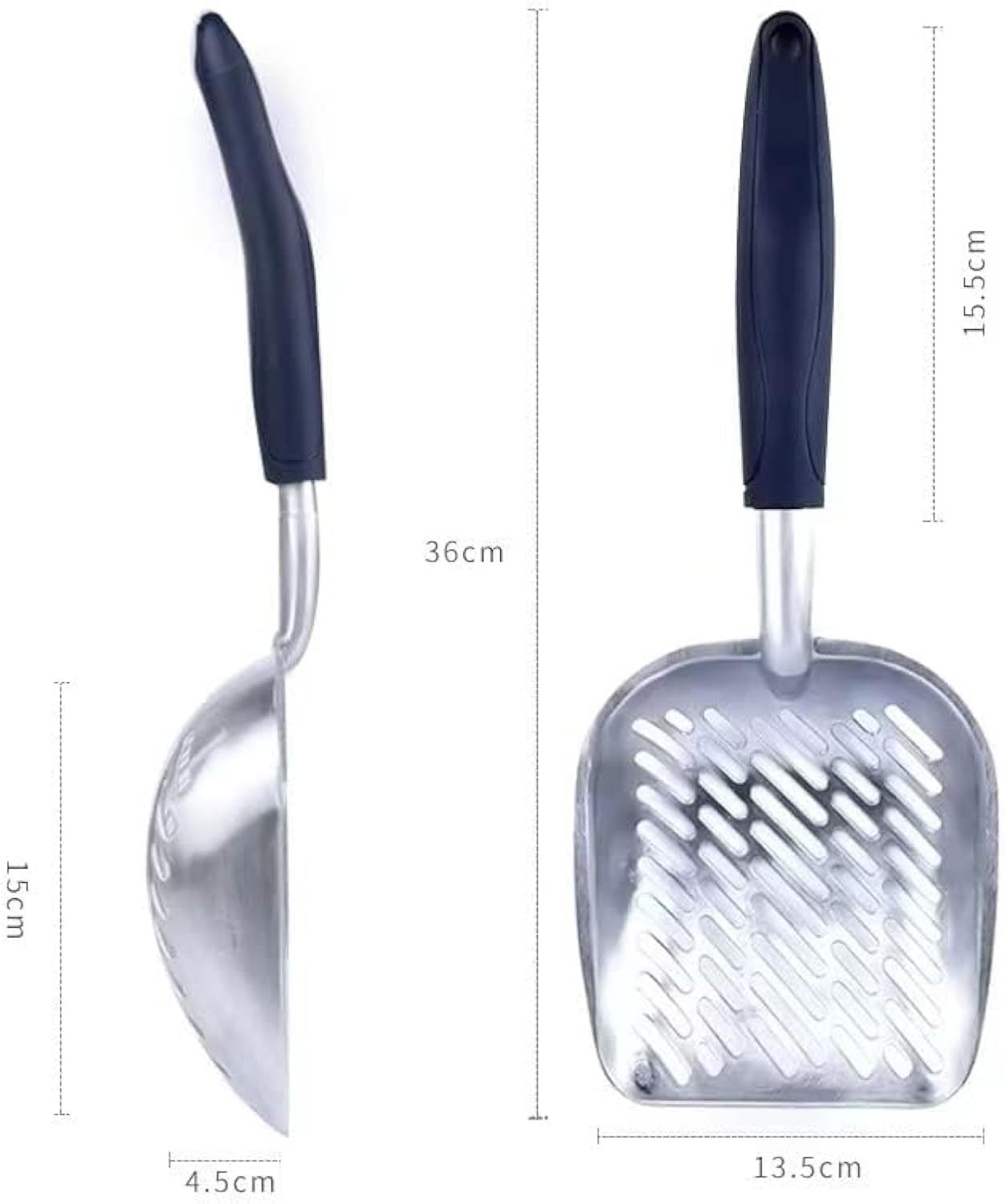 Durable Metal Litter Scoop with Recyclable Design