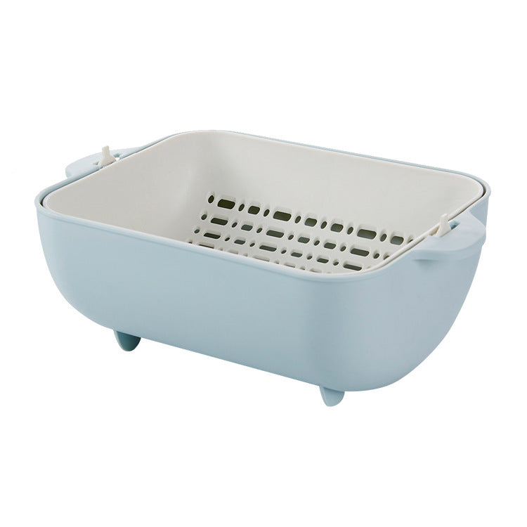 Space-Saving Collapsible Silicone Colander for Kitchen Sinks