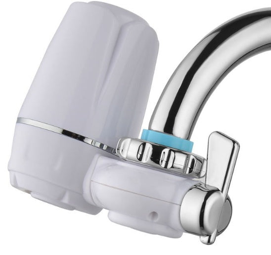 Eco-Friendly Faucet Water Filter with Chrome Accents