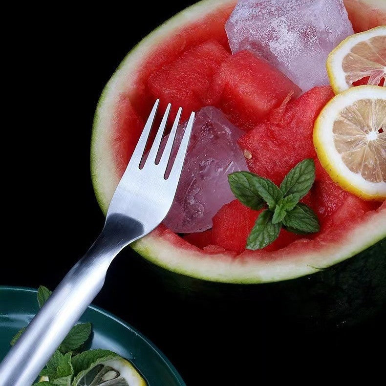 2-in-1 Stainless Steel Watermelon Fork and Slicer - Eco-Friendly Kitchen Tool
