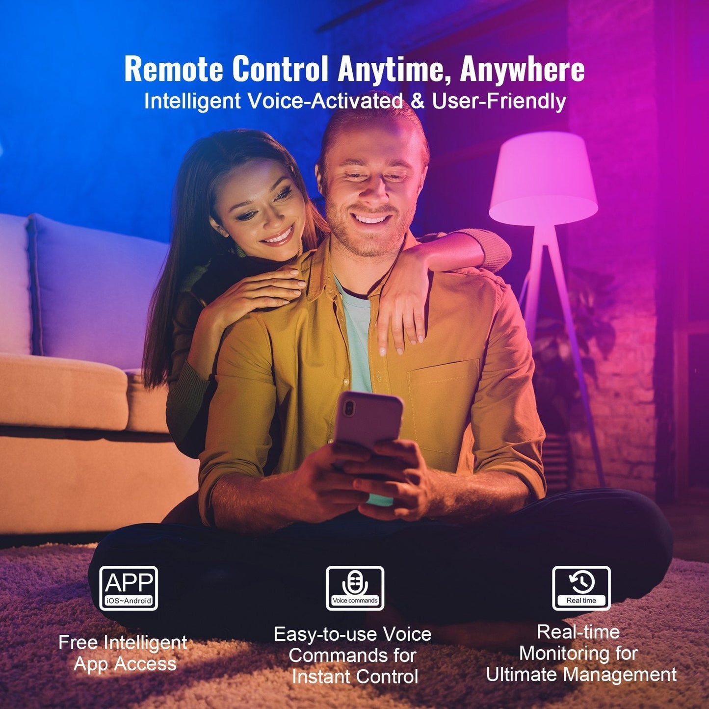 Smart LED Light Bulbs - Multi-Color, Energy-Efficient, App-Controlled