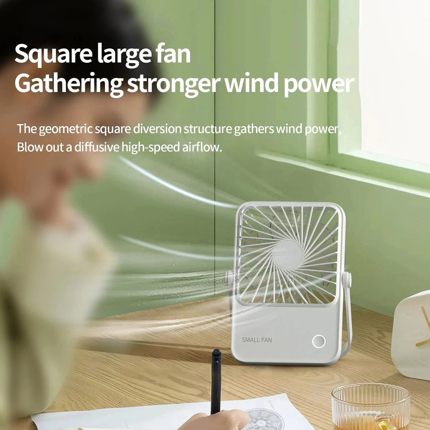Portable Energy-Efficient Desk Fan for Personal Cooling