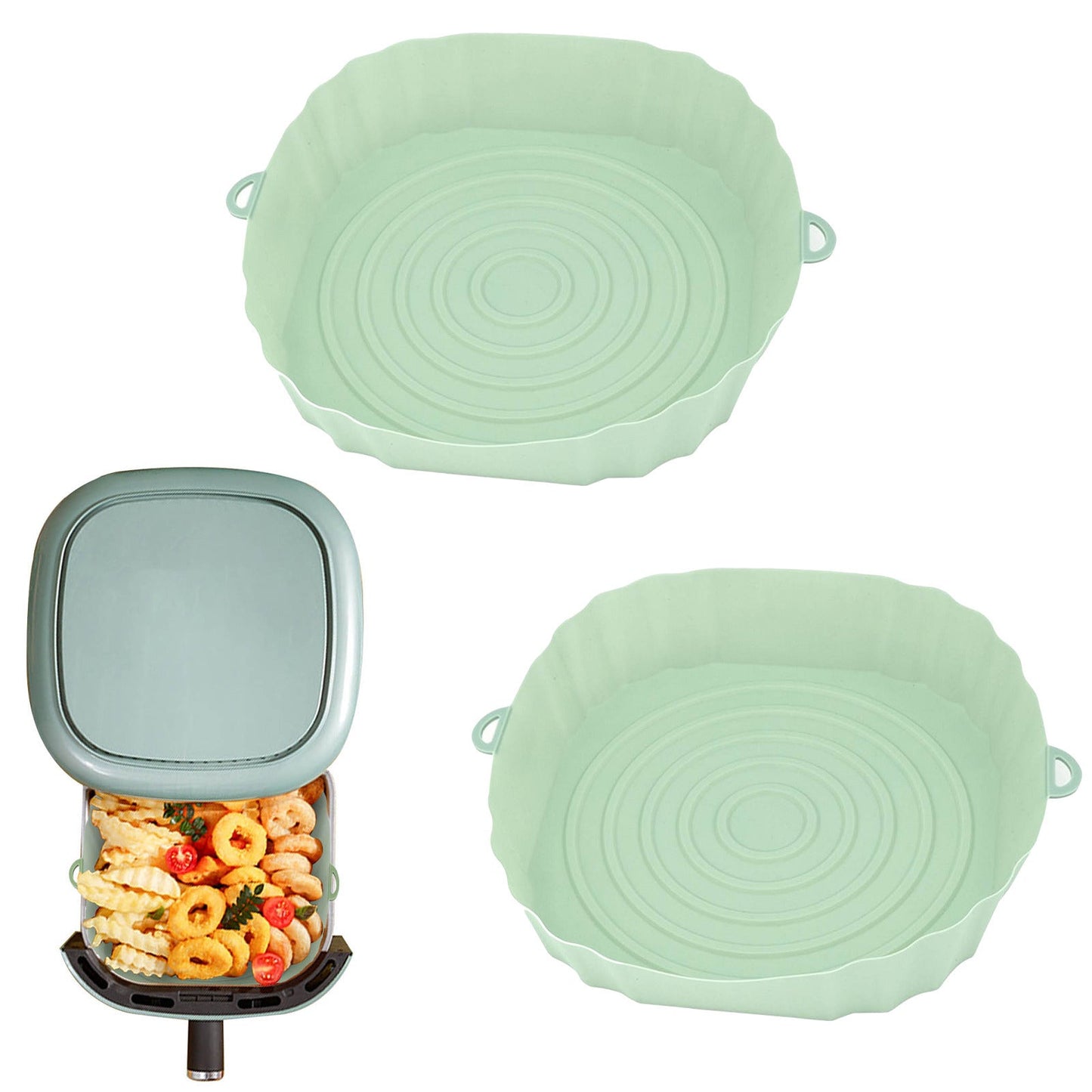 Reusable Silicone Air Fryer Liners - Eco-Friendly, Durable, Easy to Clean