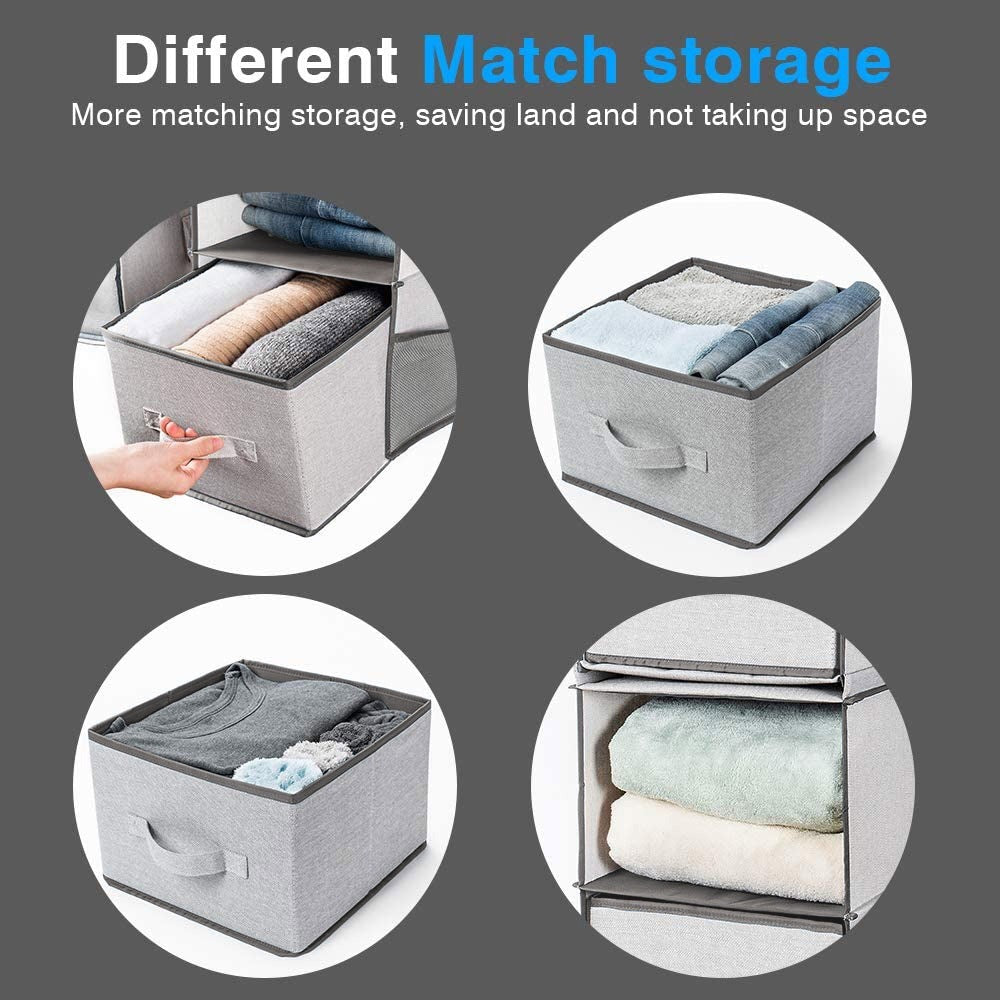 Eco-Friendly Hanging Closet Organizer with Multiple Compartments