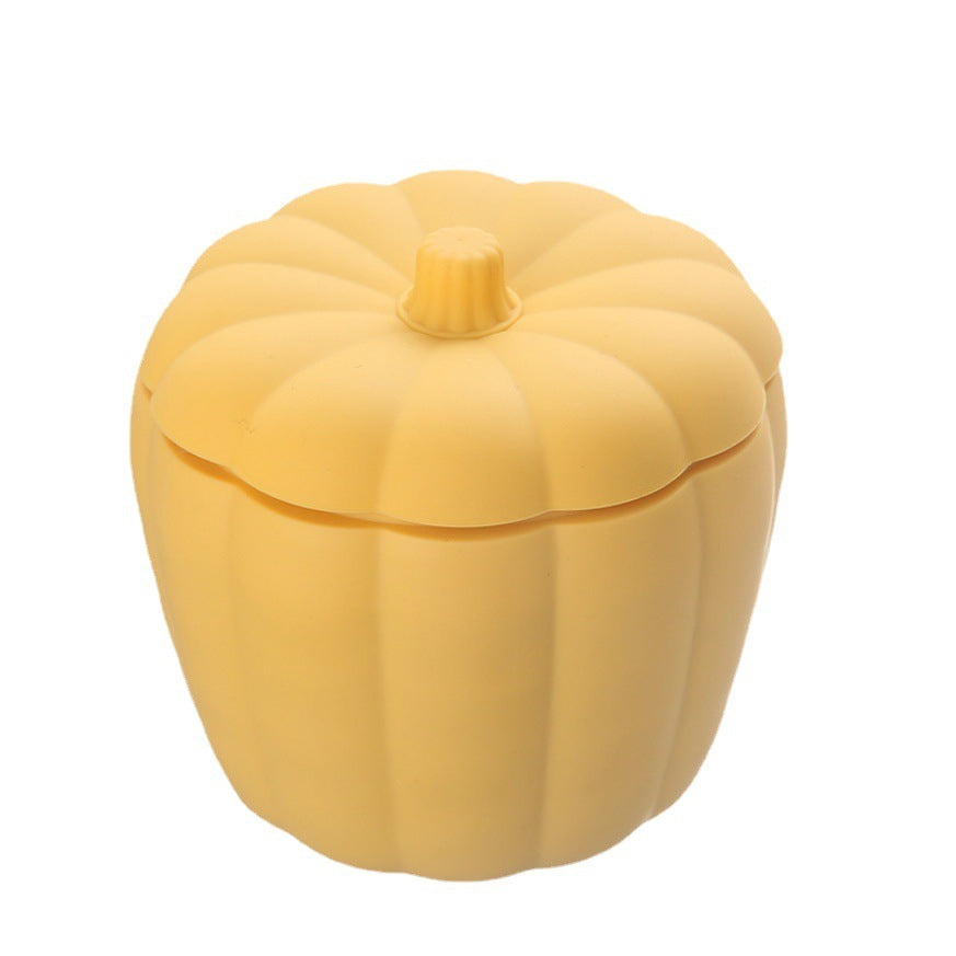Pumpkin-Shaped Yellow Silicone Ice Bucket - Eco-Friendly & Reusable