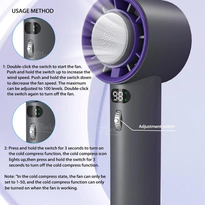 Portable Eco-Friendly Handheld Fan for Personal Cooling
