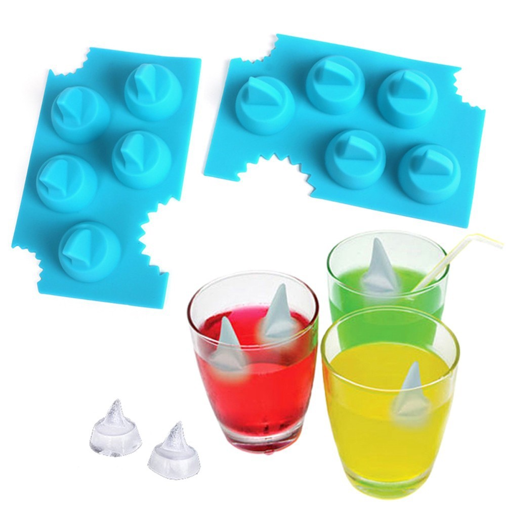 Silicone Shark Fin Ice Cube Tray - Eco-Friendly, Reusable, Durable