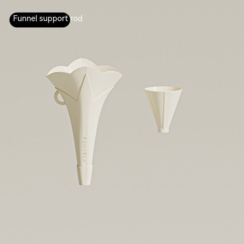 Collapsible Flower-Shaped Silicone Kitchen Funnel - Eco-Friendly & Space-Saving