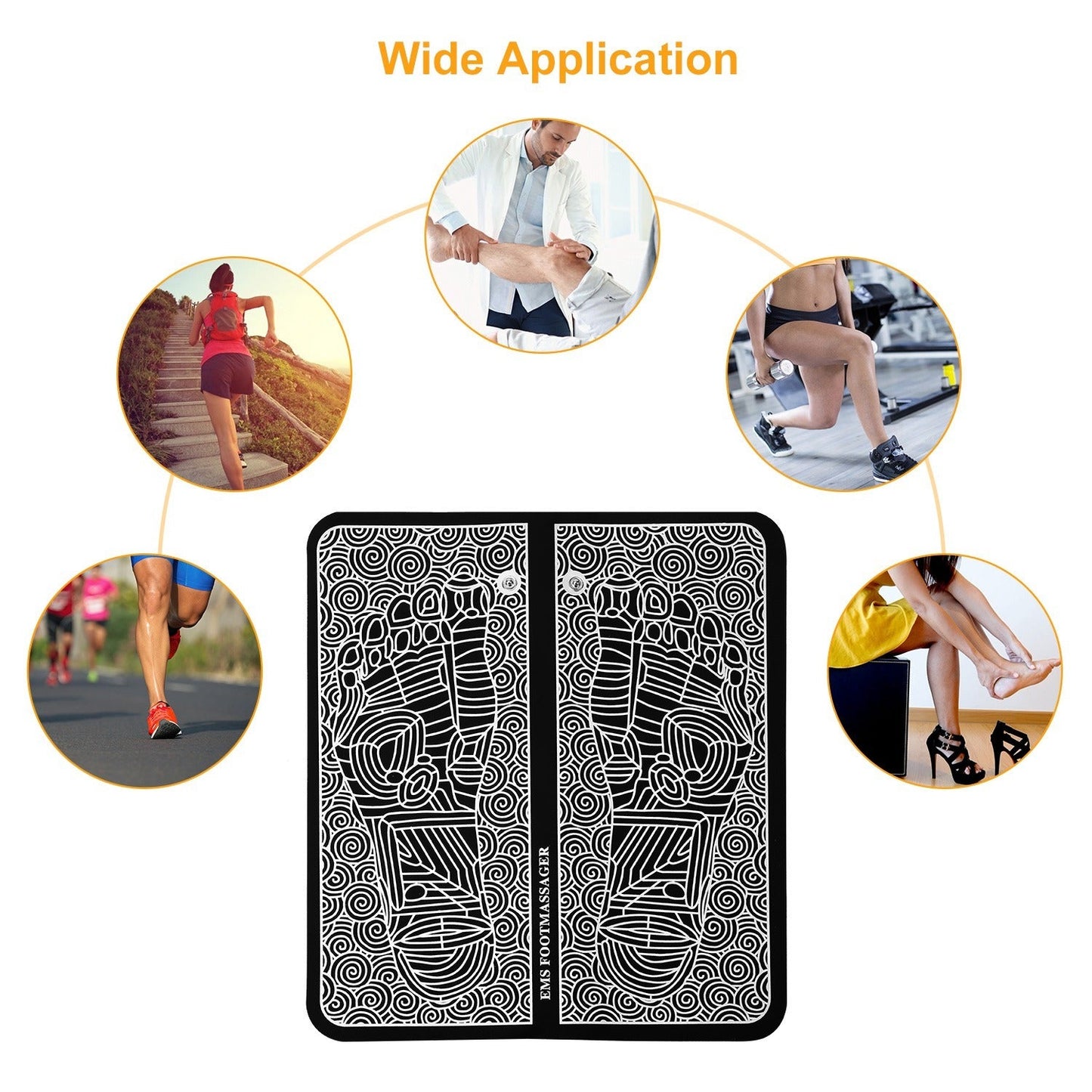 Rechargeable EMS Foot Massager Mat for Relaxation and Wellness
