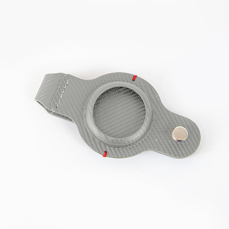 Durable Black AirTag Keychain Holder for Secure Tracking