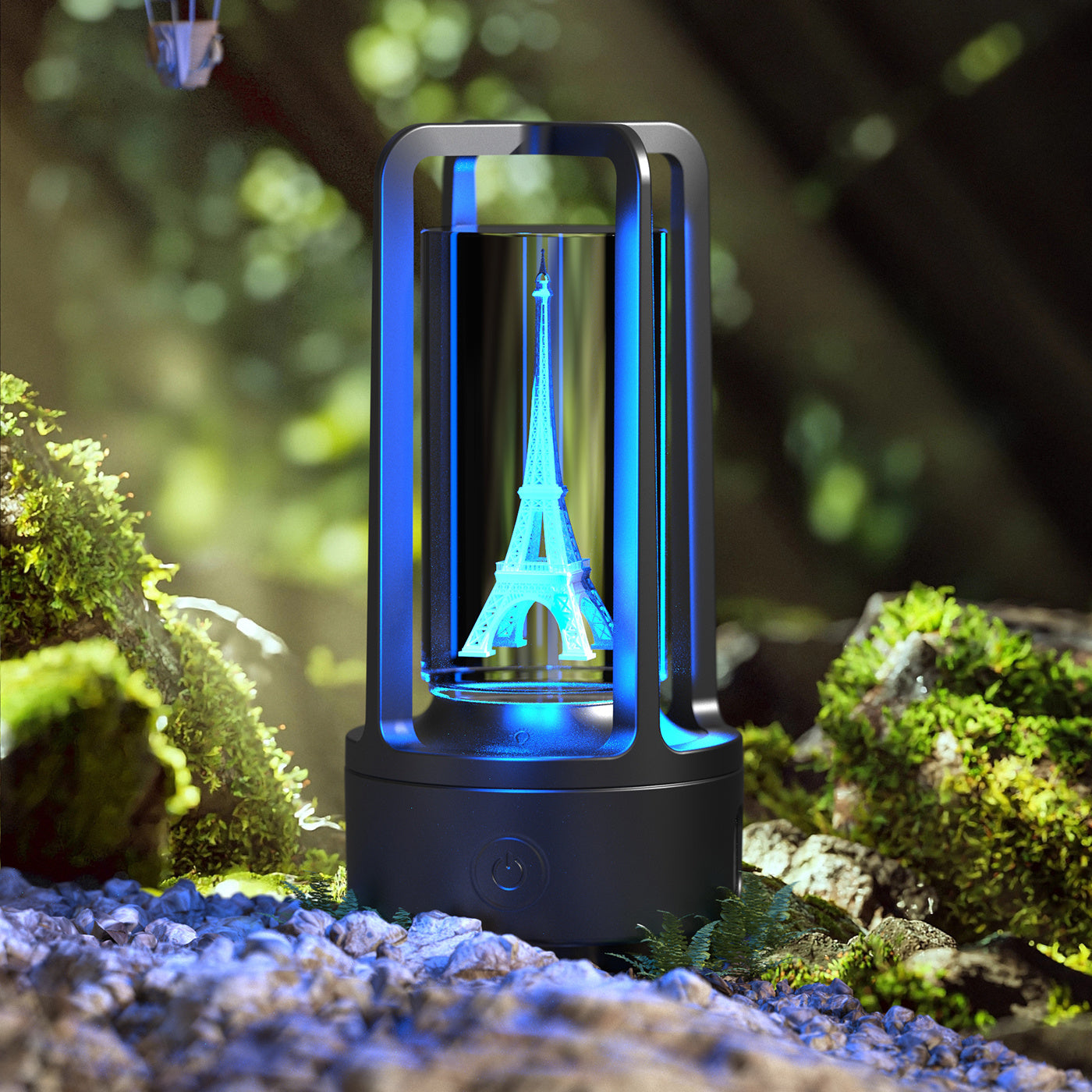 Carved Crystal Lamp - Ambient Decorative Lighting for Wellness