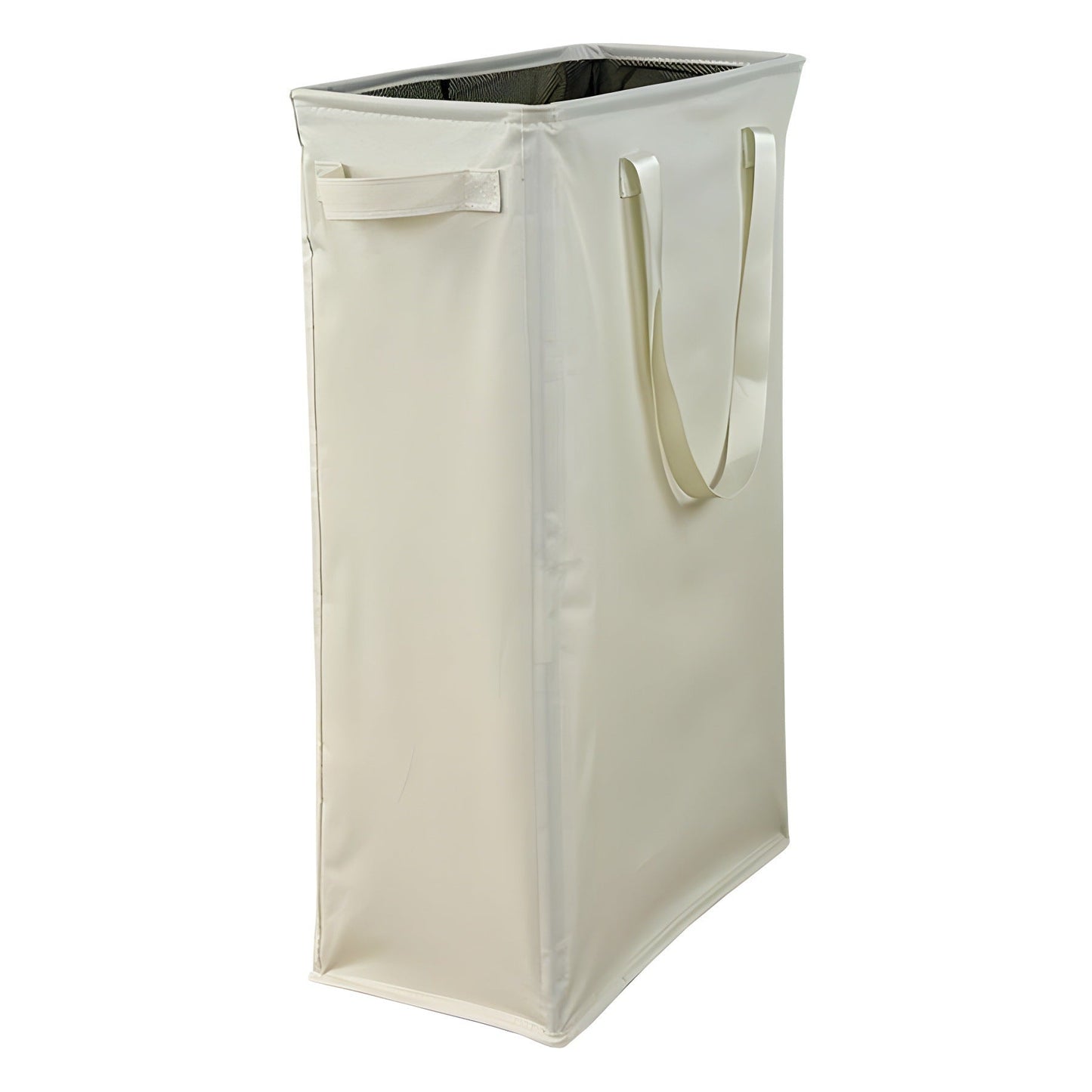 Eco-Friendly Rectangular Laundry Hamper - Beige Canvas for Small Spaces
