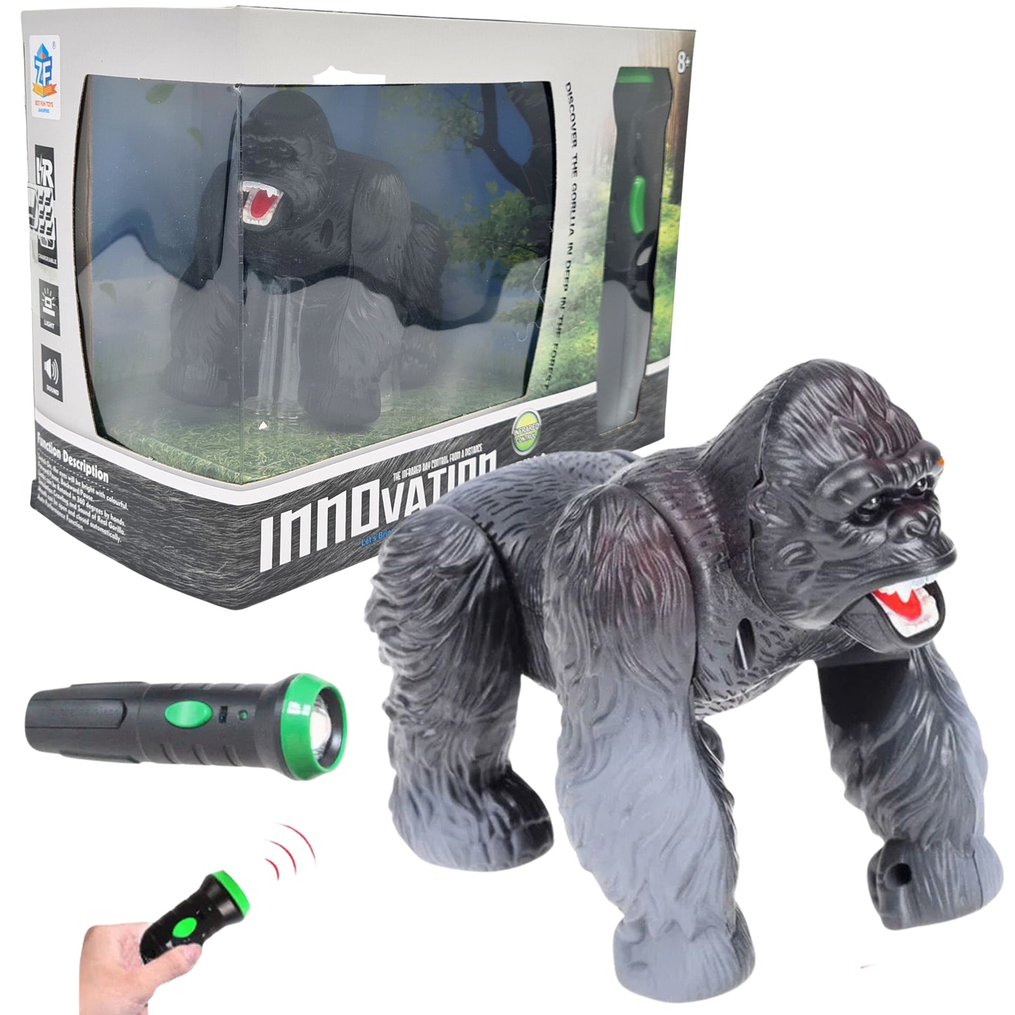 FITTO Electric Silver Back Gorilla Toy