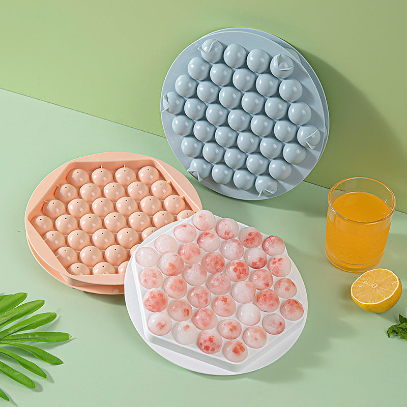 Circular Silicone Ice Cube Tray - Eco-Friendly Reusable Ice Mold