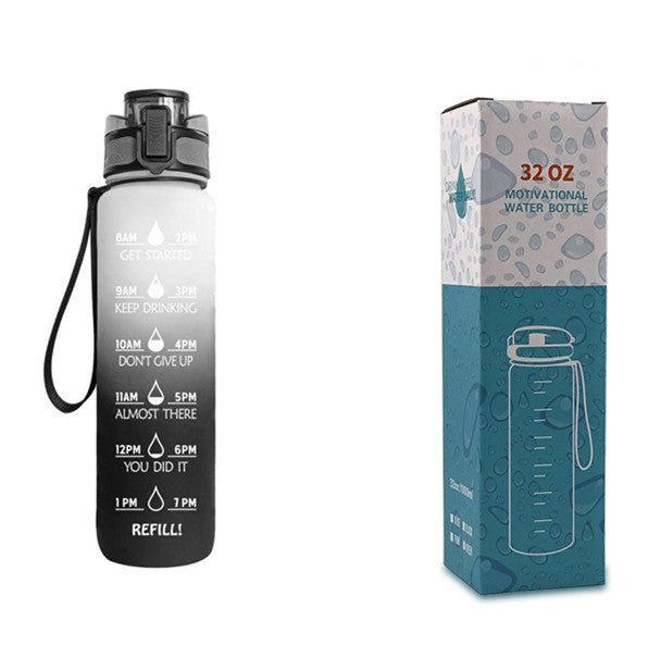 Gradient BPA-Free Water Bottle with Time Markers