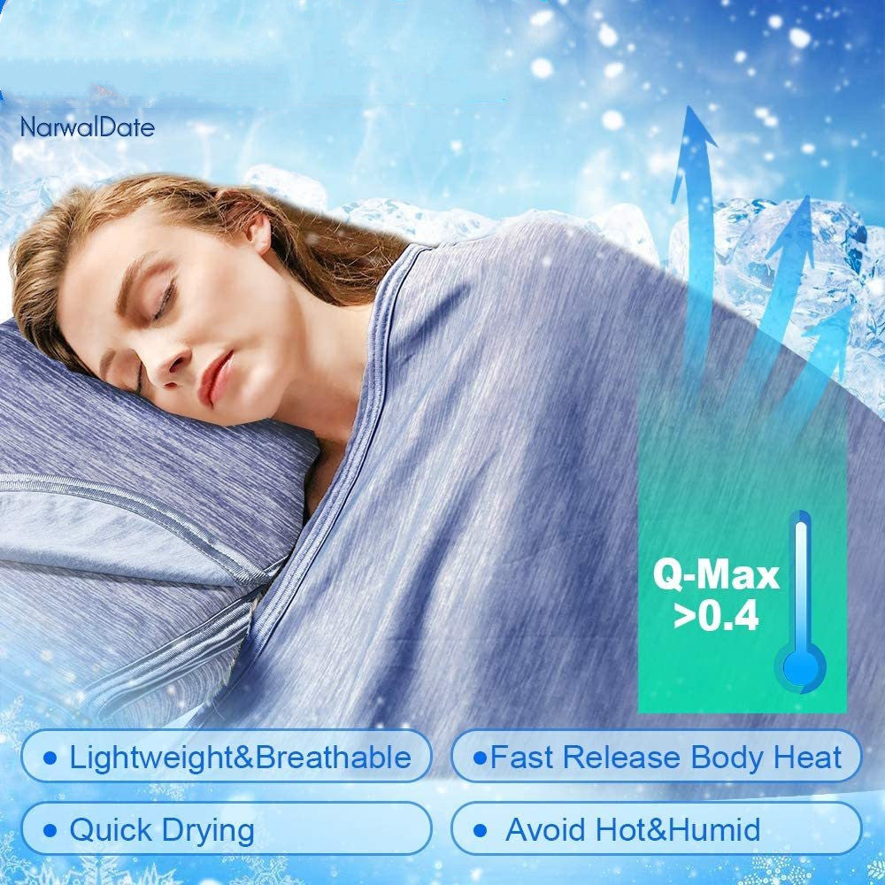 Cooling Blanket for Hot Sleepers - Lightweight, Breathable, Quick-Drying