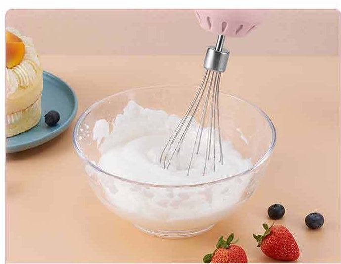 Eco-Friendly Handheld Electric Whisk - Light Green, Energy Efficient Kitchen Tool
