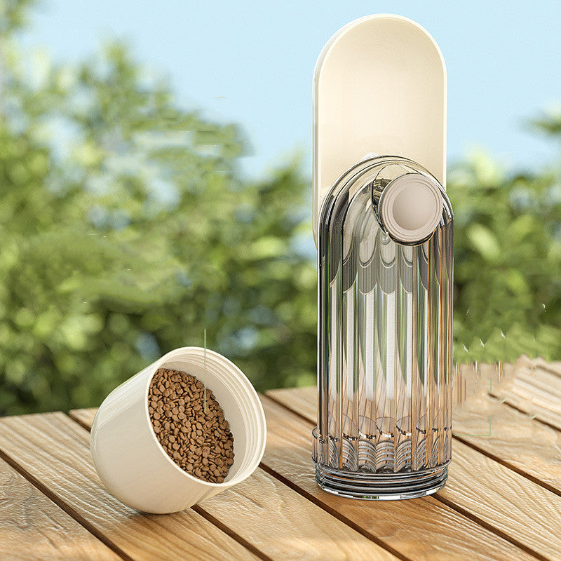 Portable 2-in-1 Pet Water and Food Container - Eco-Friendly Travel Solution