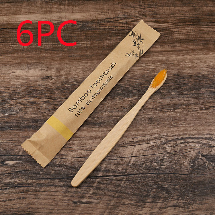 Eco-Friendly Bamboo Toothbrush with Biodegradable Handle