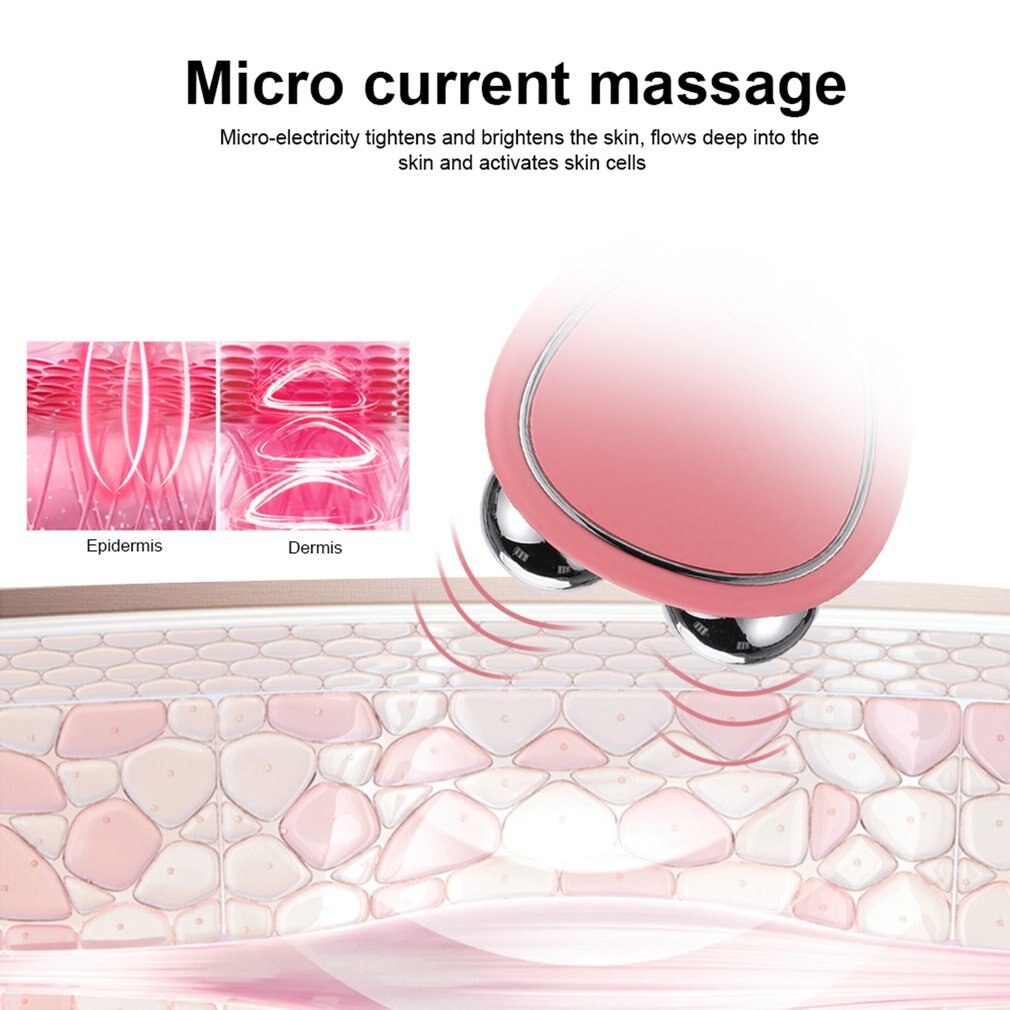 Pink V-Shaped Facial Massager for Wellness and Sustainability