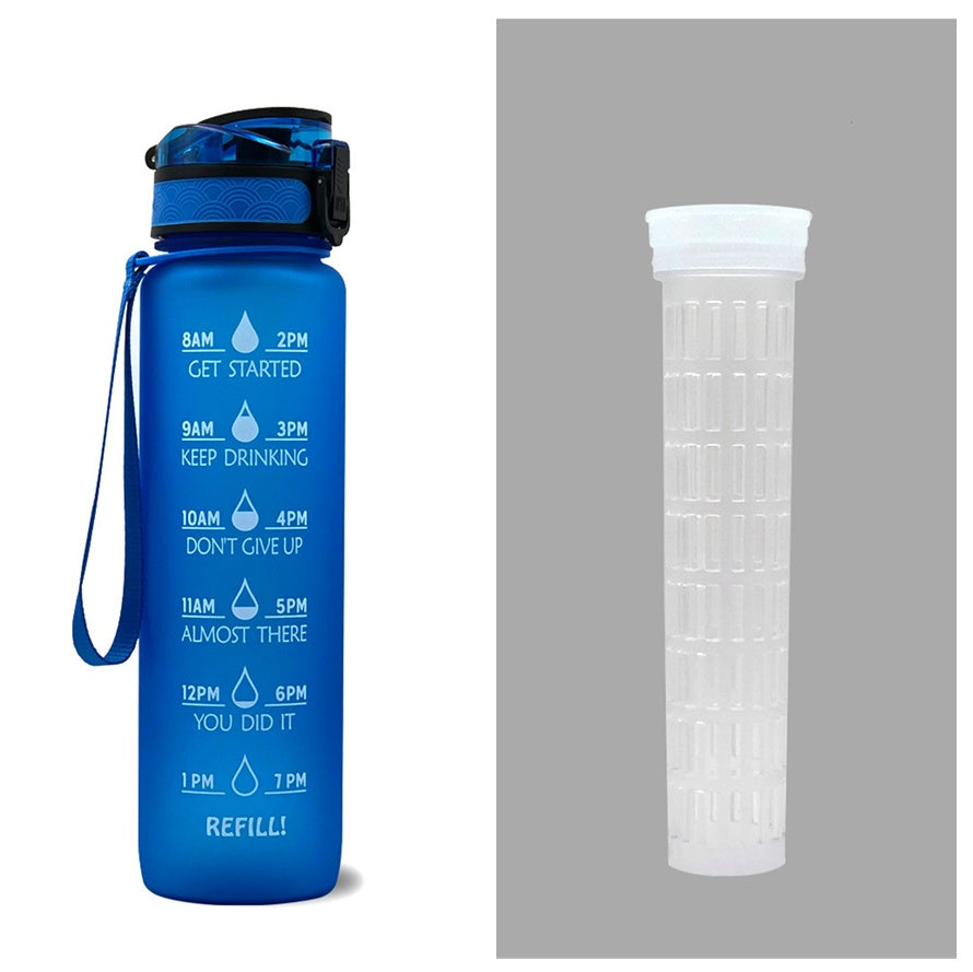 Gradient BPA-Free Water Bottle with Time Markers