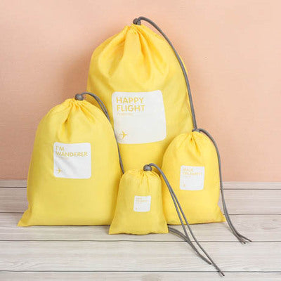 Eco-Friendly Reusable Drawstring Bags Set - Sustainable Storage Solution